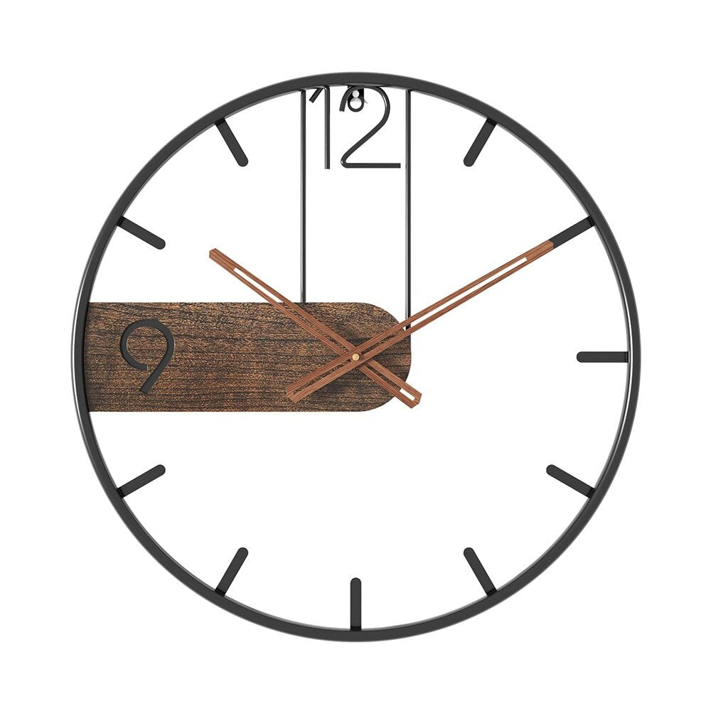 RusticTick – Wanduhr aus Stahl und Walnuss 4