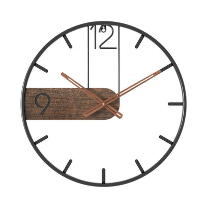RusticTick – Wanduhr aus Stahl und Walnuss 4