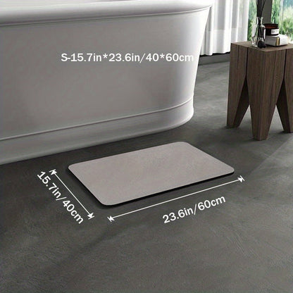 Rutschfeste Badematte aus Diatomeenschlamm – Schnelltrocknend und Pflegeleicht, 40 x 60 cm, Elegantes Badezimmerdesign 0