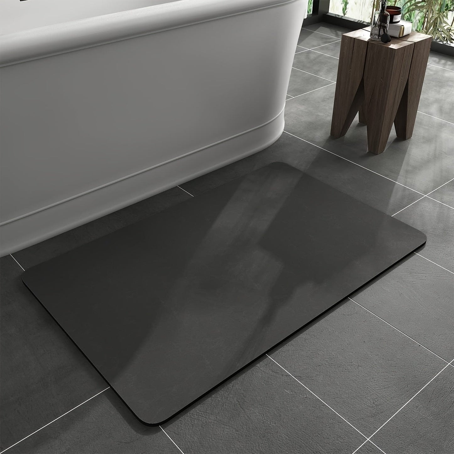 Rutschfeste Badematte aus Diatomeenschlamm – Schnelltrocknend und Pflegeleicht, 40 x 60 cm, Elegantes Badezimmerdesign 2