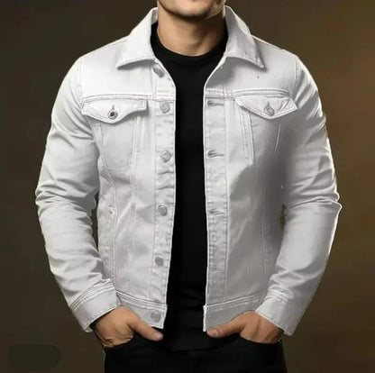 Herren Jacke Denim Klassisch 100% Baumwolle Streetwear Stil-6