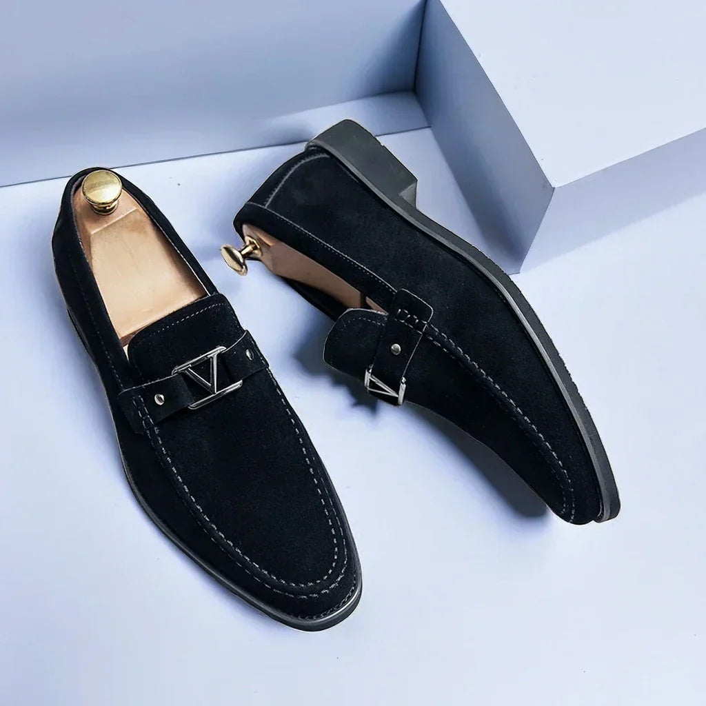 Herren Slipper Schwarz Größe 42 PU Schlupfschuhe für Komfort und Stil-6