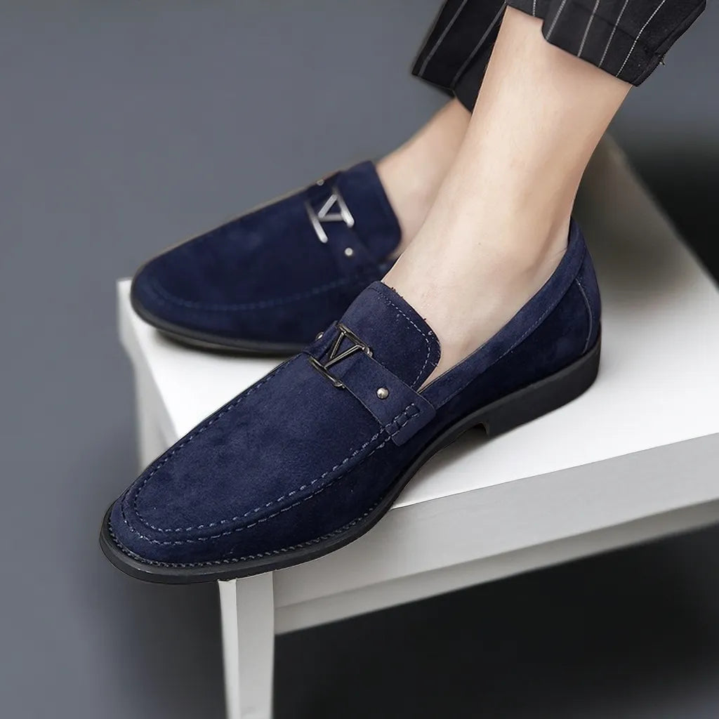 Herren Slipper Schwarz Größe 42 PU Schlupfschuhe für Komfort und Stil-3