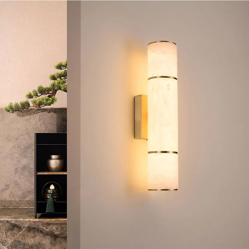SteinSchimmer – Sophisticated Wall Lamp made of Natural Stone