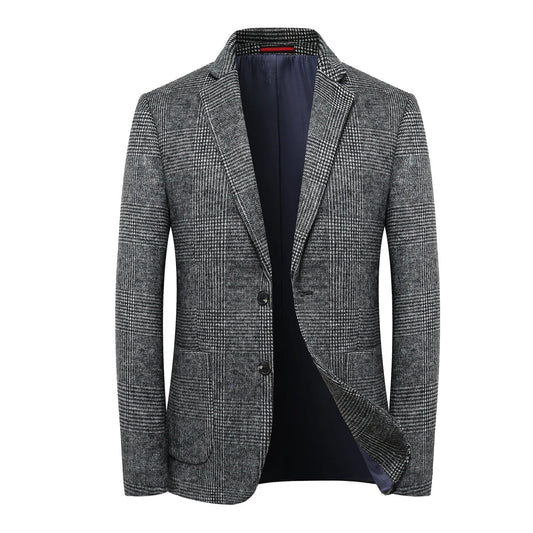 Eleganter Herren Blazer - Kariertes Sakko, Vielseitig & Bequem für Jeden Anlass-1