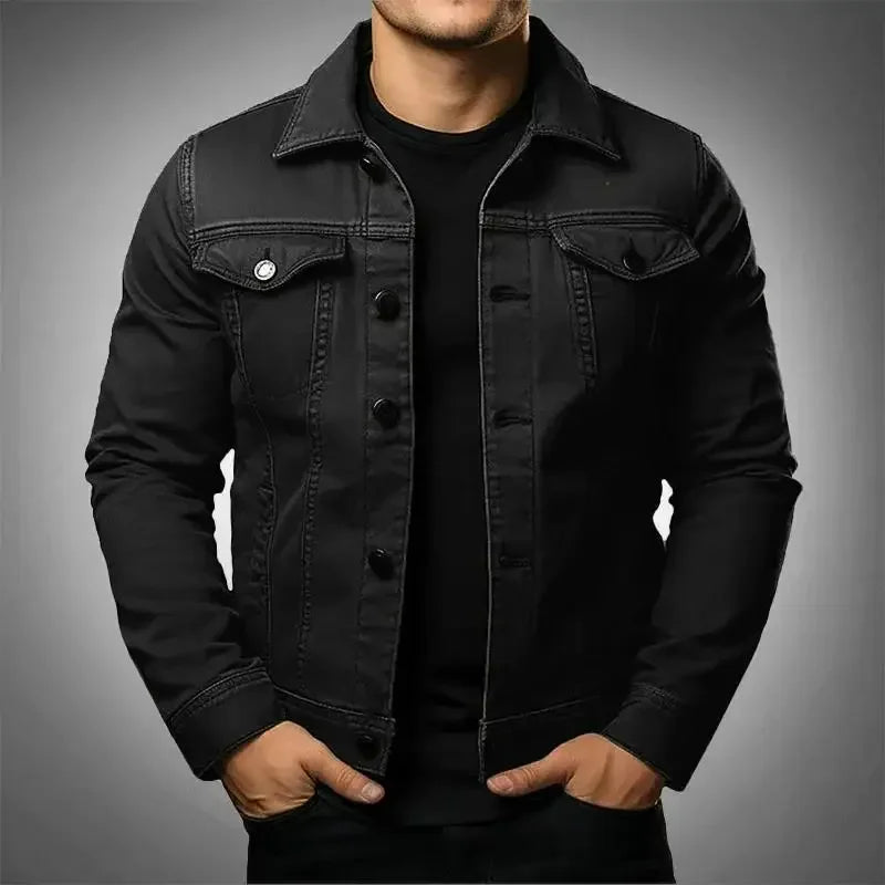 Herren Jacke Denim Klassisch 100% Baumwolle Streetwear Stil-1
