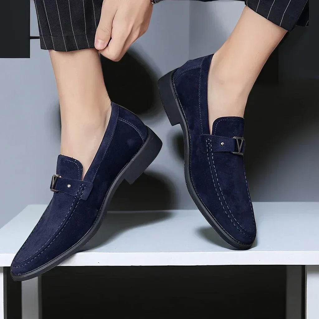 Herren Slipper Schwarz Größe 42 PU Schlupfschuhe für Komfort und Stil-4