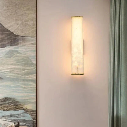SteinSchimmer – Sophisticated Wall Lamp made of Natural Stone