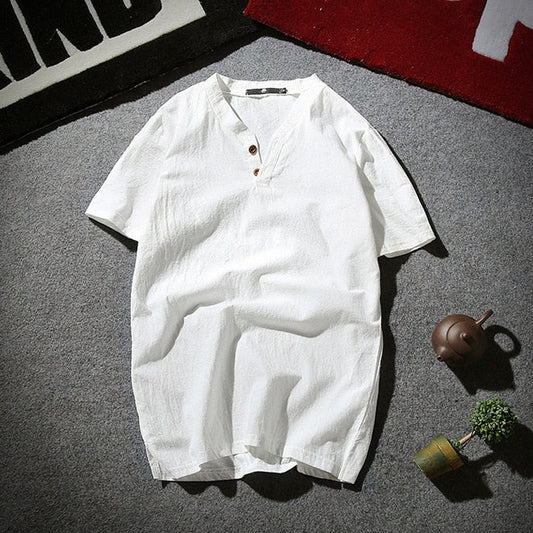 Herren T-Shirt Sommer Leicht Atmungsaktiv Baumwolle für Männer-1