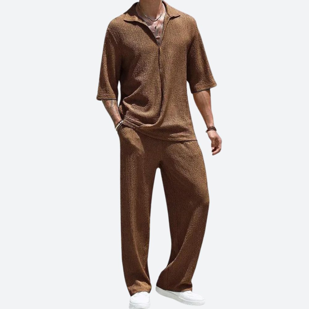 Variant image for Herrenhemd Blau Größe M Baumwolle Kurzarm Casual Sommer Hemd-16