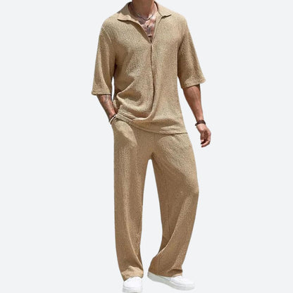 Variant image for Herrenhemd Blau Größe M Baumwolle Kurzarm Casual Sommer Hemd-6