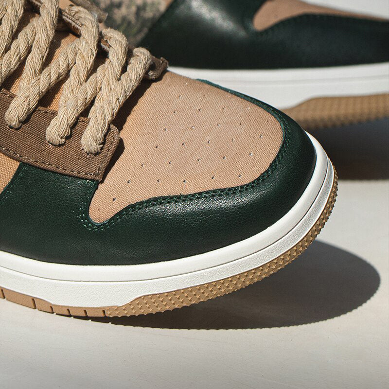 Herren Sneakers Plattform Design Gemischtes Material Bequem und Stilvoll-5