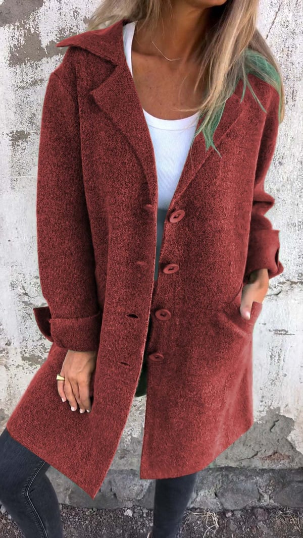 Sabrina | Langer Damenmantel aus Wollmischung mit zeitlos elegantem Stil 9