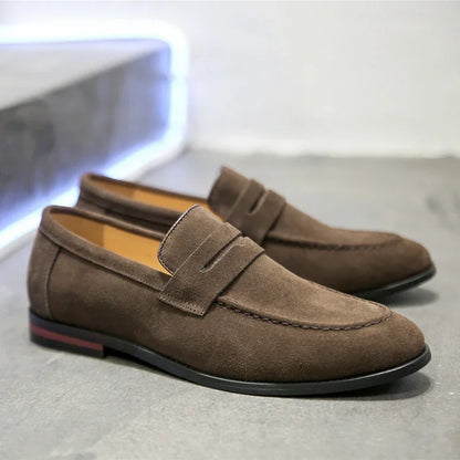 Herren Slipper Braun Größe 42 Leder - Schlupfschuhe für Komfort und Stil-1