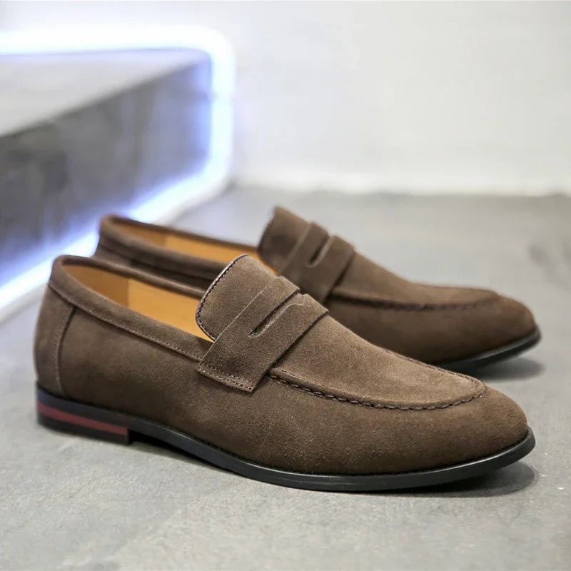 Variant image for Herren Slipper Braun Größe 42 Leder - Schlupfschuhe für Komfort und Stil-1