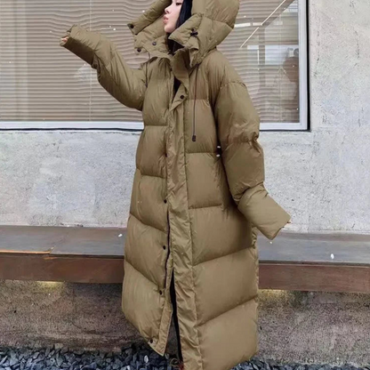 Savannah | Isolierte, lange Pufferjacke für Damen mit warmer Winterjacke 0