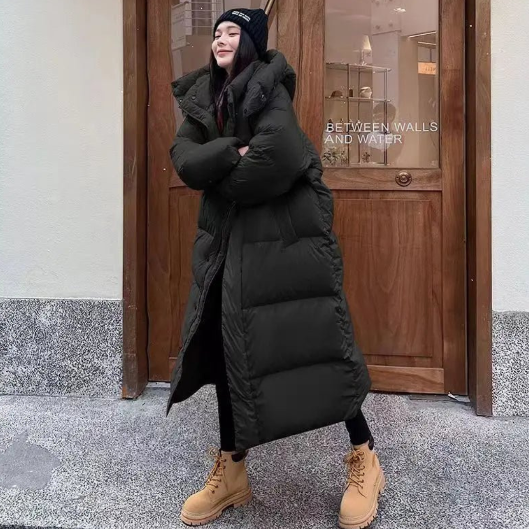Savannah | Isolierte, lange Pufferjacke für Damen mit warmer Winterjacke 3
