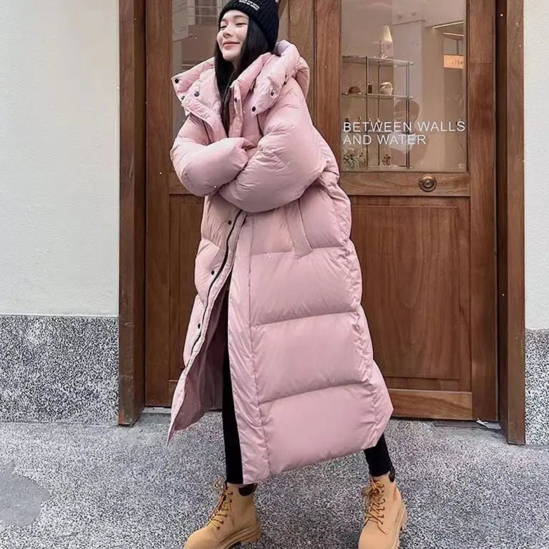 Savannah | Isolierte, lange Pufferjacke für Damen mit warmer Winterjacke 4