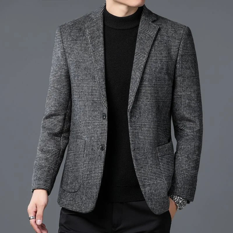 Eleganter Herren Blazer - Kariertes Sakko, Vielseitig & Bequem für Jeden Anlass-4
