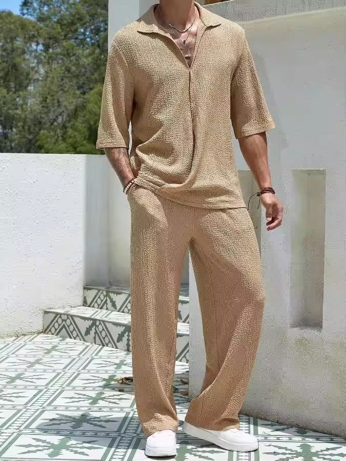 Variant image for Herren Freizeitset Beige Größe M Baumwolle-1