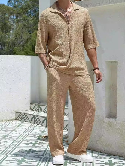 Variant image for Herren Freizeitset Beige Größe M Baumwolle-1