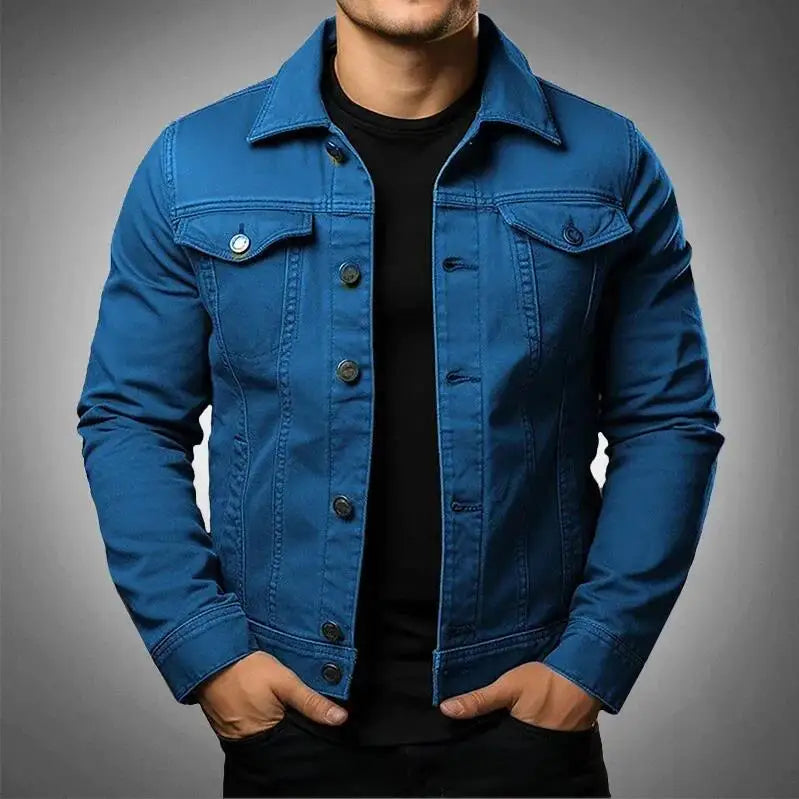 Herren Jacke Denim Klassisch 100% Baumwolle Streetwear Stil-2