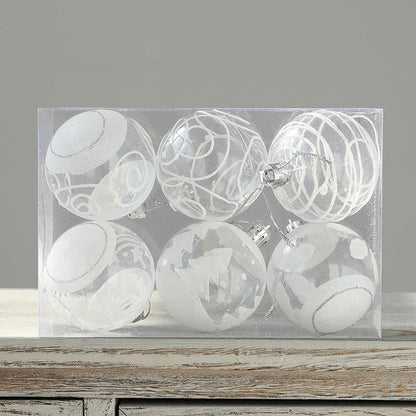 Schneekugel Weihnachtsbaumkugeln Set – 6 Unzerbrechliche Hängende Ornamente für Festliche Dekoration 6