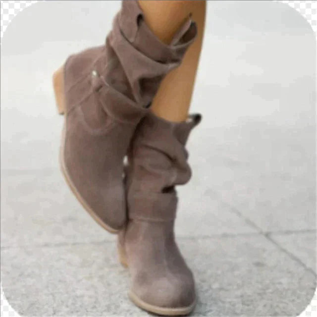 Schwarze Damenstiefel aus Kunstleder mit Niedrigem Absatz und Seitenschlauch – Komfortable Knöchelstiefel für Jeden Tag 3