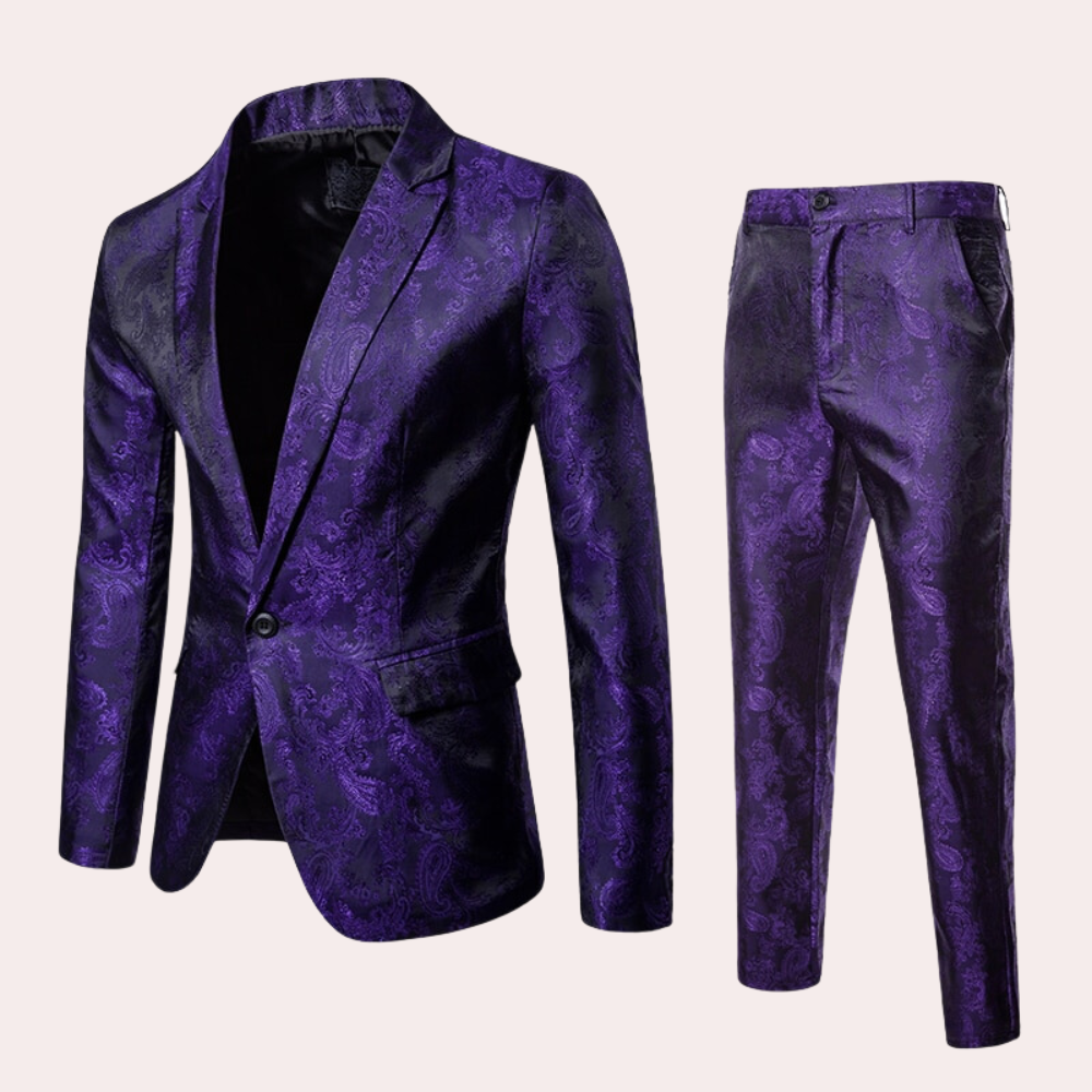 Variant image for Sebastian - Black 2-Piece Men's Suit with Blazer & Trousers for Formal Events-6