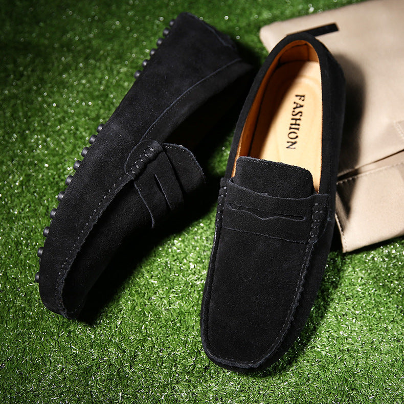 Herren Slipper Beige Größe 42 Wildleder Atmungsaktiv Schlupfschuhe-4