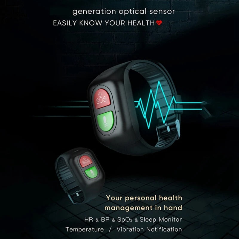 Senioren Smartwatch 4G mit SOS Alarm Gesundheitsmonitoring IPX7 Wasserdicht 3