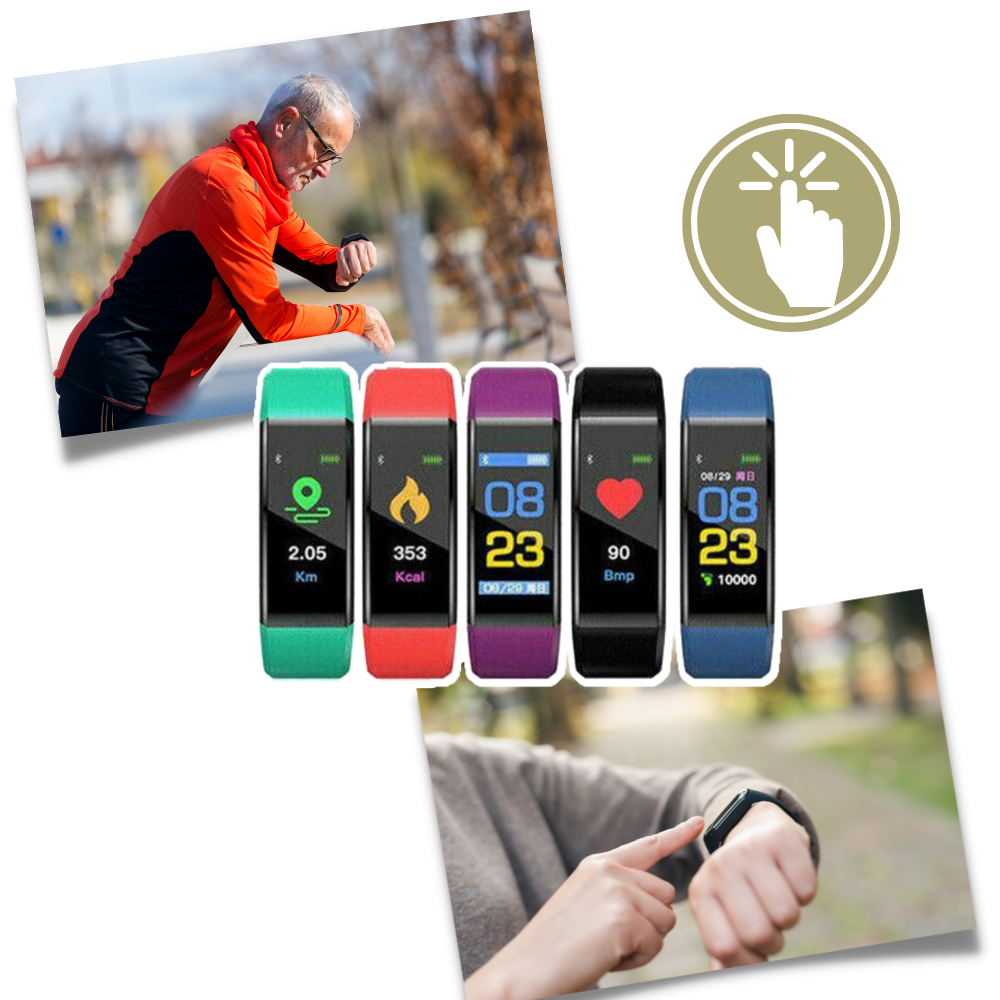 Senioren Smartwatch Gesundheitsmonitor Herzfrequenz Schrittzähler Schlafüberwachung Wasserbeständig 3