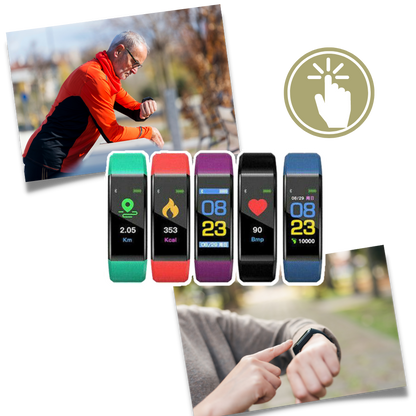 Senioren Smartwatch Gesundheitsmonitor Herzfrequenz Schrittzähler Schlafüberwachung Wasserbeständig 3