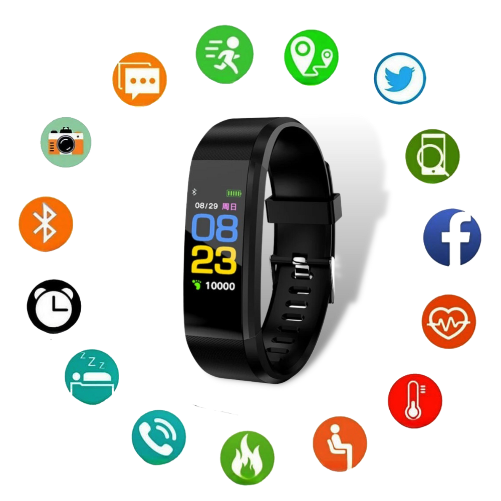 Senioren Smartwatch Gesundheitsmonitor Herzfrequenz Schrittzähler Schlafüberwachung Wasserbeständig 7