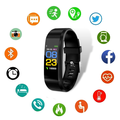 Senioren Smartwatch Gesundheitsmonitor Herzfrequenz Schrittzähler Schlafüberwachung Wasserbeständig 7