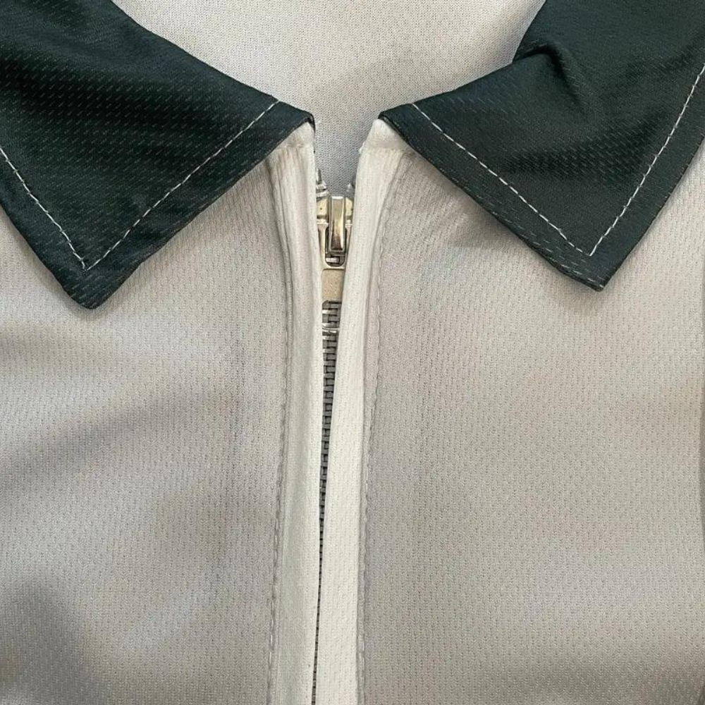 Herren Polo Shirt Gestreift Mit Reißverschluss Komfortabel Modern Baumwolle-2