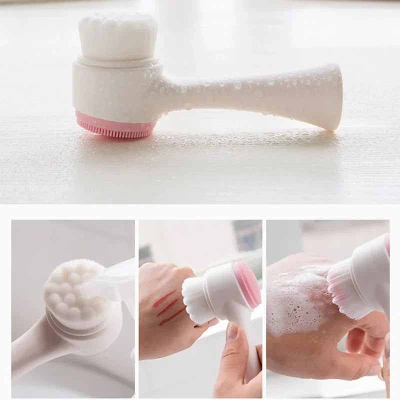 Silicone Face Cleanser Exfoliator Dual-Sided Gentle Massage Tool 2