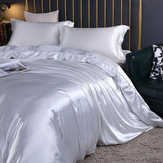 SilkenDream - Luxuriöses 4-teiliges Satin-Bettwäscheset 0