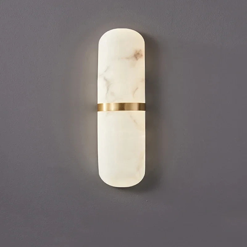 Skandinavische LED Wandlampe mit Marmorfinish – Elegante Wandleuchte für Wohnzimmer, Schlafzimmer und Büro 4