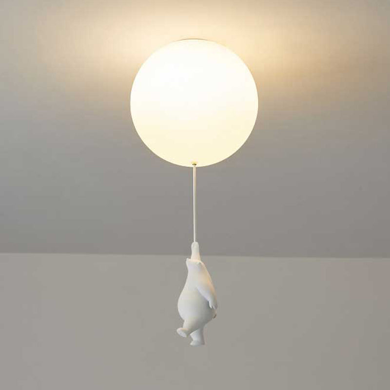HimmelFreude | Verspielte Pendelleuchte mit Bär und Ballon für Kinderzimmer