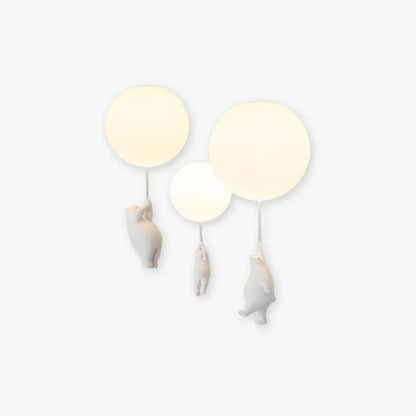 HimmelFreude | Verspielte Pendelleuchte mit Bär und Ballon für Kinderzimmer