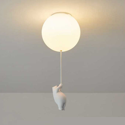 HimmelFreude | Verspielte Pendelleuchte mit Bär und Ballon für Kinderzimmer