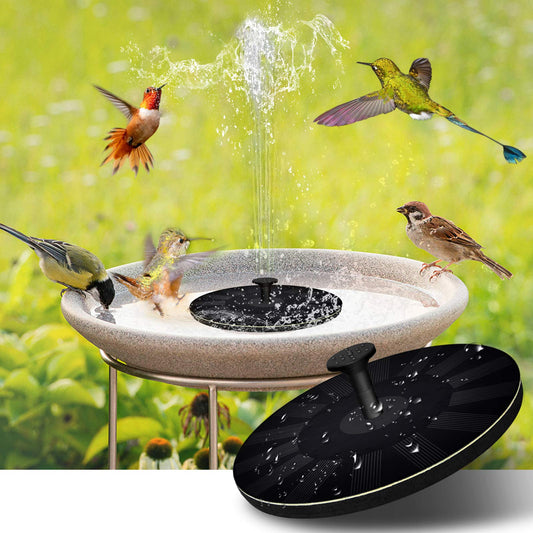 Solar-Vogelbadbrunnen mit umweltfreundlichem Design – Entspannende Wassergeräusche für Garten, Terrasse oder Balkon 0