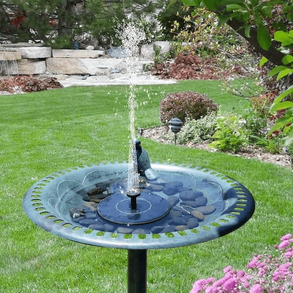 Solar-Vogelbadbrunnen mit umweltfreundlichem Design – Entspannende Wassergeräusche für Garten, Terrasse oder Balkon 2