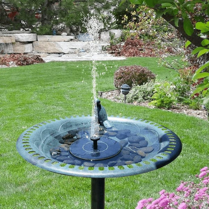 Solar-Vogelbadbrunnen mit umweltfreundlichem Design – Entspannende Wassergeräusche für Garten, Terrasse oder Balkon 2