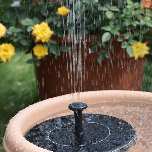 Solar-Vogelbadbrunnen mit umweltfreundlichem Design – Entspannende Wassergeräusche für Garten, Terrasse oder Balkon 3