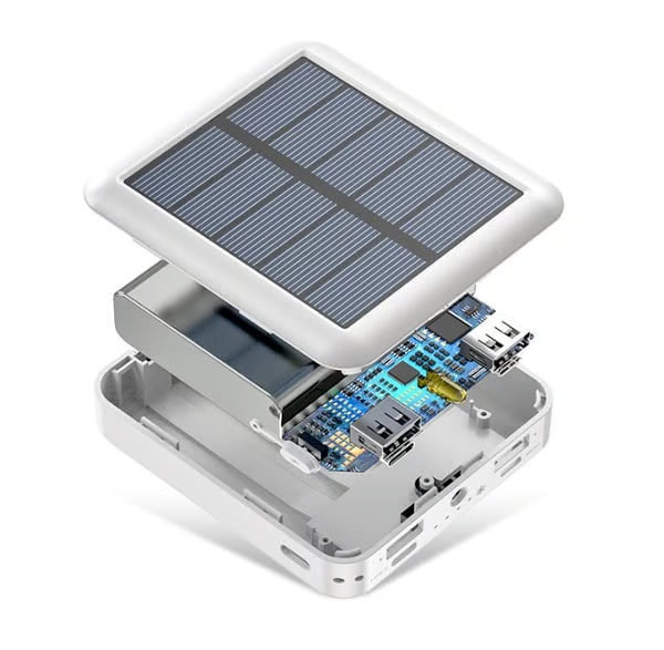 Solar Powerbank 10000mAh mit Solarpanel – Ultrakompakte Powerbank für Outdoor und Notfälle 4