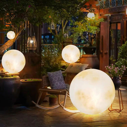 Solvyn | Sphärische solarbetriebene Gartenmondlampe 2
