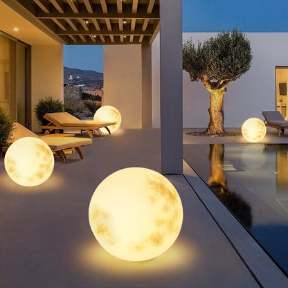 Solvyn | Sphärische solarbetriebene Gartenmondlampe 4