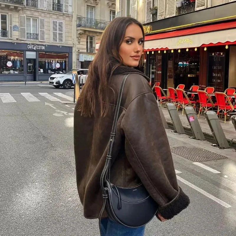 Sophia | Elegante Warme Damenjacke aus Leder 2